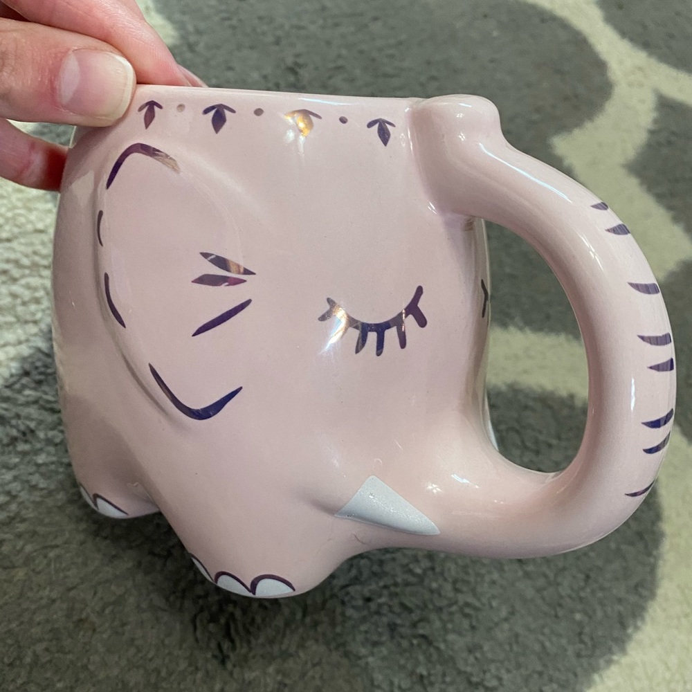 Pink elephant mug